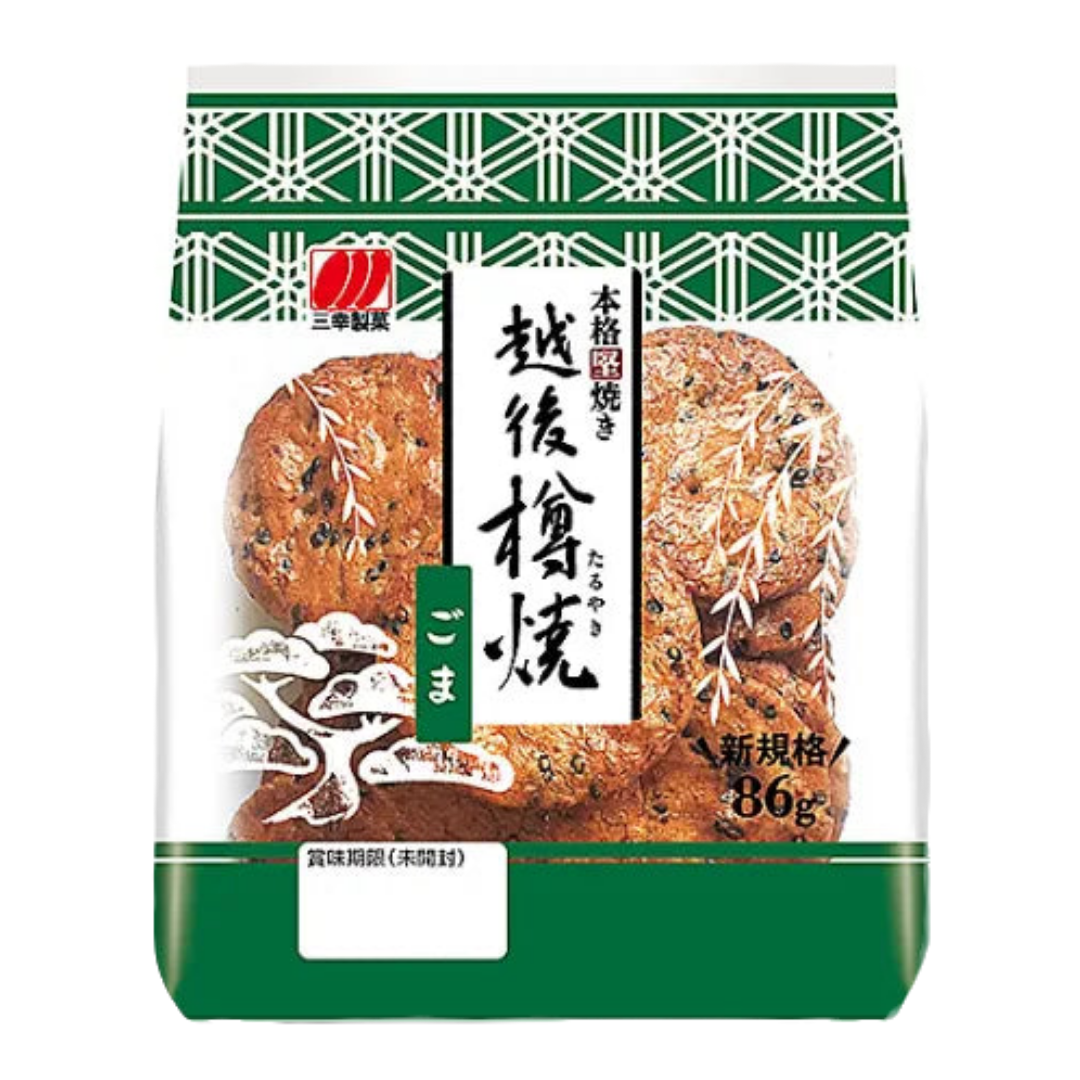 越後樽焼きごま ECHIGO TARUYAKI GOMA Rice Cracker 86g 【賞味期限切れ】＊Expired＊