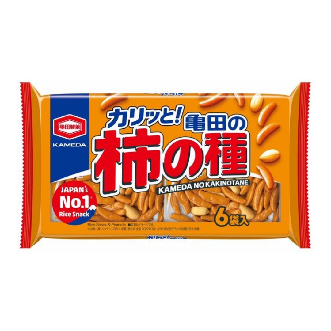 亀田製菓 柿の種 (6袋入） - Japanese Rice cracker with Peanuts ( 6bag inside ) -