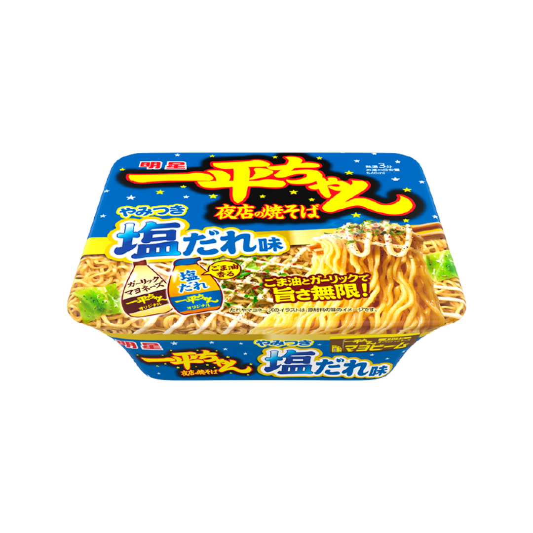 IPPEICHAN YAKISOBA  SHIO - 明星一平ちゃん焼きそば やみつき塩だれ味 130g (instant noodle)