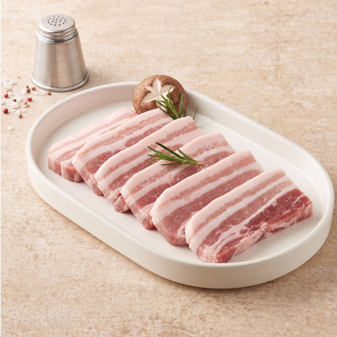 Pork Belly Slice 4mm (KOR BBQ Cut) / 豚バラスライス 4mm (韓国焼肉カット)   500g