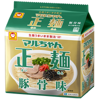 MARU­CHAN SEIMEN TONKOTU 5pack - マルちゃん正麺 豚骨 5pack