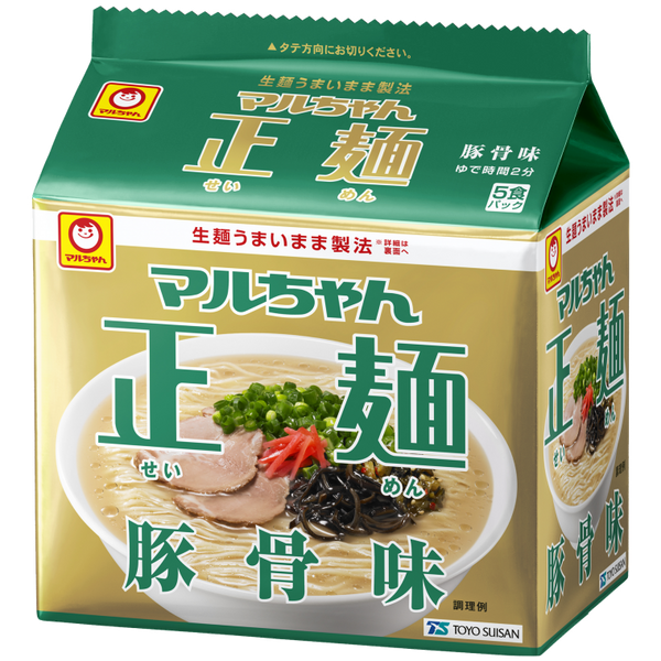 MARU­CHAN SEIMEN TONKOTU 5pack - マルちゃん正麺 豚骨 5pack