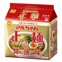 MARU­CHAN SEIMEN SOY SAUCE 5pack - マルちゃん正麺 醤油 5pack