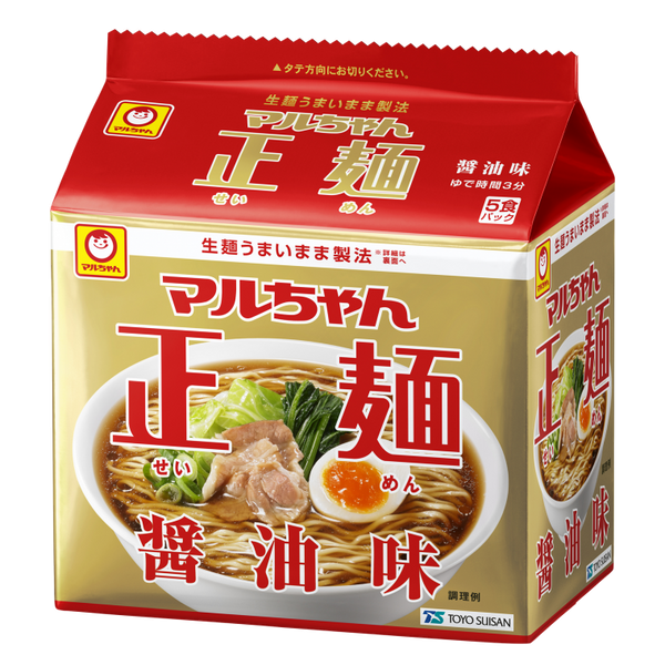 MARU­CHAN SEIMEN SOY SAUCE 5pack - マルちゃん正麺 醤油 5pack