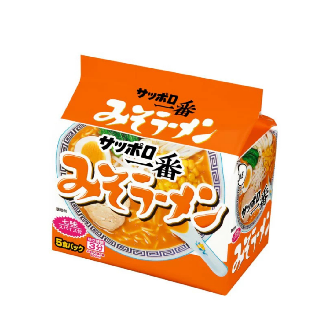 サッポロ一番味噌ラーメン/ SAPPORO ICHIBAN MISO RAMEN 5pack 【賞味期限切れ】＊Expired＊