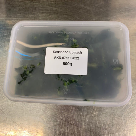 *冷凍総菜*  ほうれん草のおひたし　-Frozen Seasoned Spinach-  500g