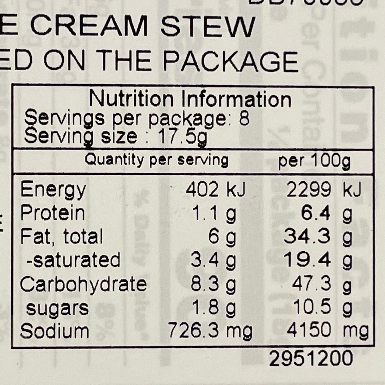 ハウス　クリームシチュー ( 約8皿分）- Cream Stew Roux ( for 8 dishes ) -