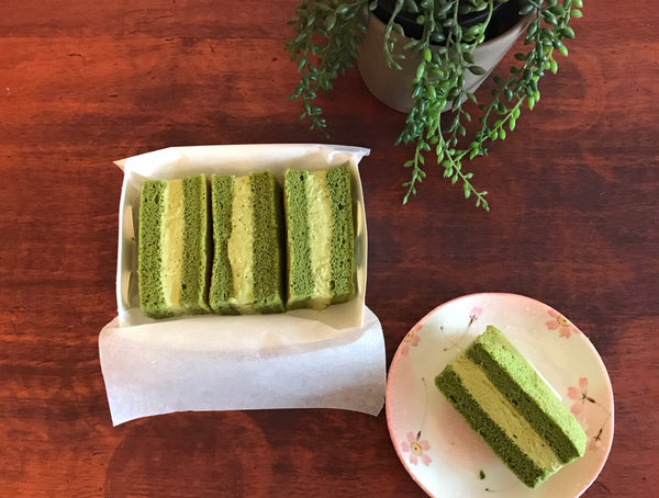 Matcha GreenTea Sponge Cake (3pcs) - 抹茶サンド ケーキ